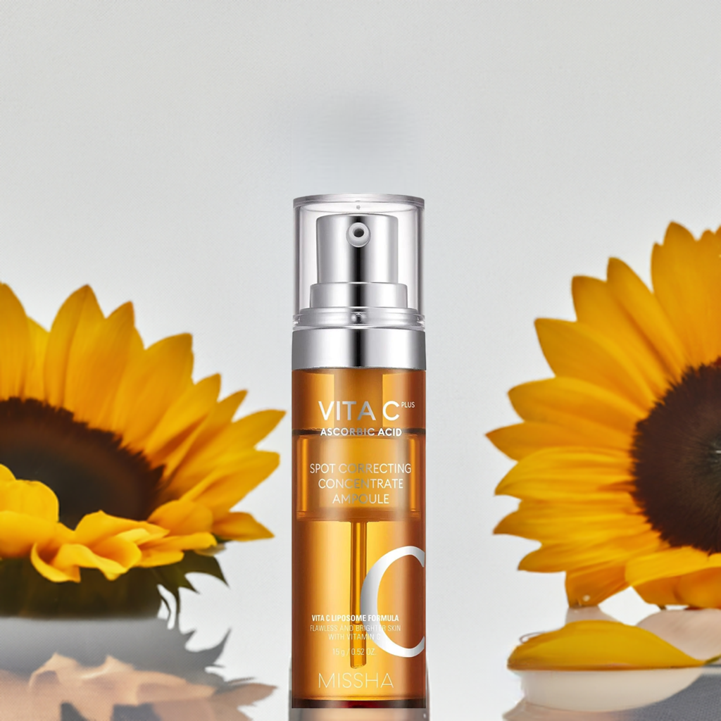 MISSHA Vita C Plus Spot Correcting Concentrate Ampoule Facial Serum Korean Skin Care Kbeauty 0.52 Fl oz/15ml