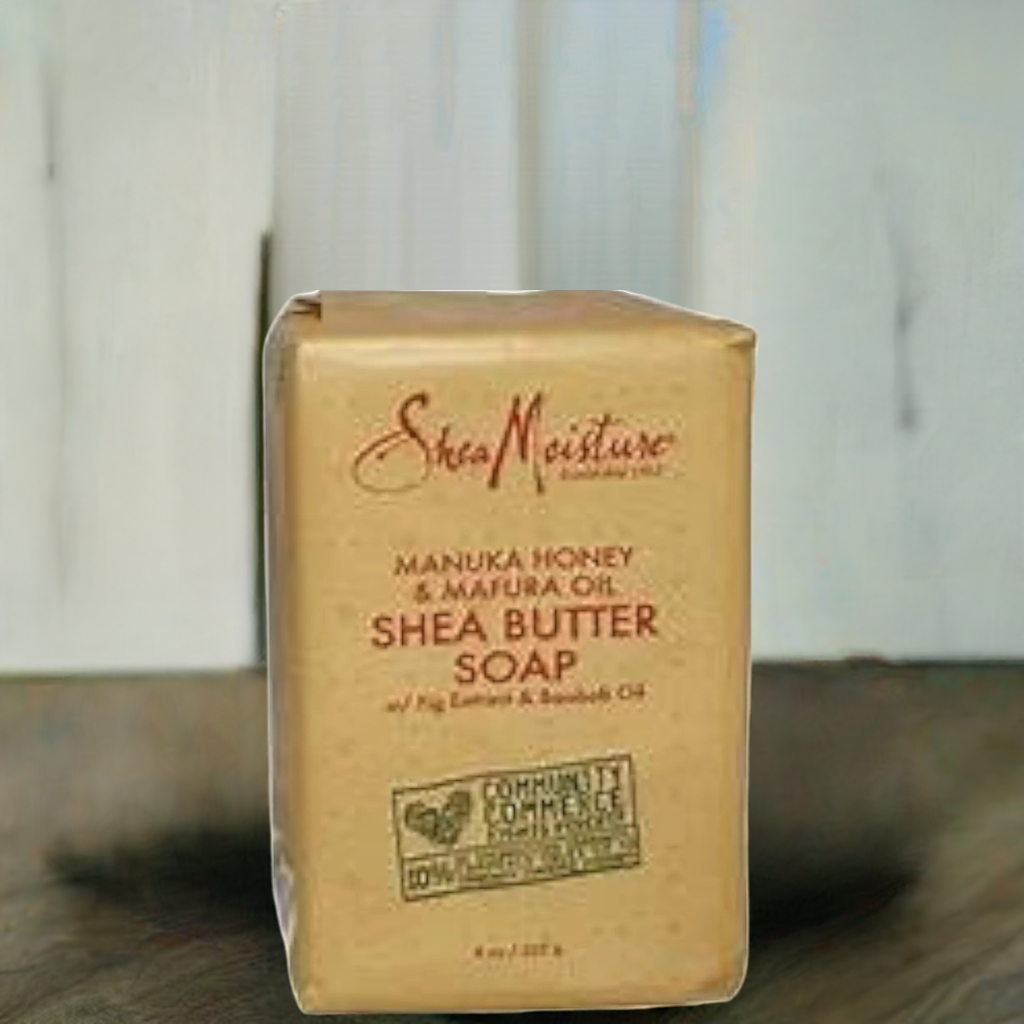 SheaMoisture Shea Butter Soap Manuka Honey And Mafura Oil Bar Soap for Dry Skin Body Soap Cleanser With Shea Butter 8oz